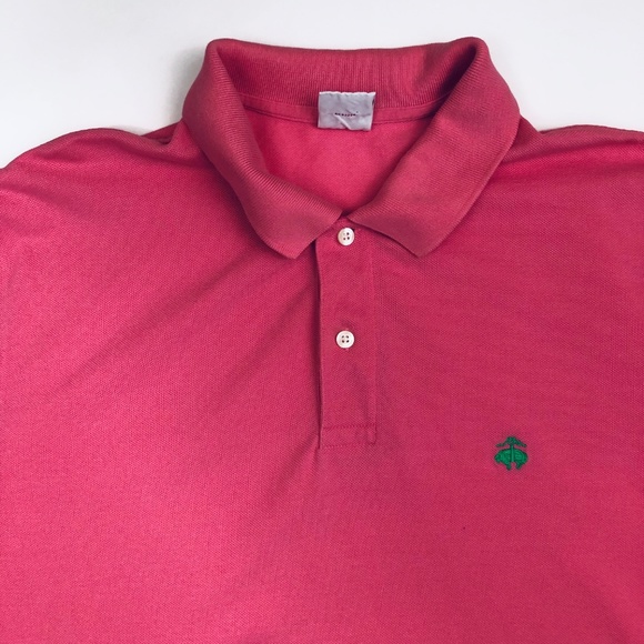 MENS BROOKS BROTHERS PINK POLO SHIRT SIZE LARGE - Picture 2 of 5